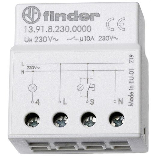 Finder Elektronischer Stromstossschalter 1S 10A UP-Montage 1 STK