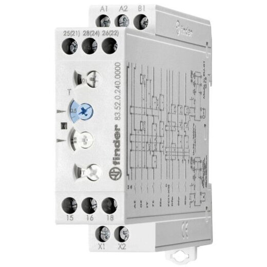 Finder Multifunktions-Zeitrelais mit Pausenmodul 83.52.0.240.0000
