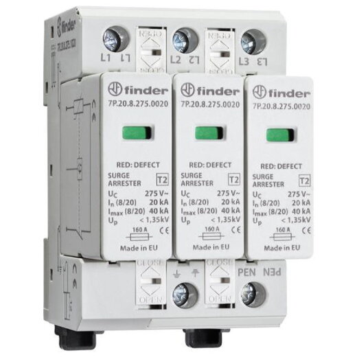 Finder SPD Überspannungsableiter 7P.23.8.275.1020 mit 3 Varistoren 1 STK