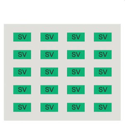 Siemens Beschriftungbogen grün 5UH1084