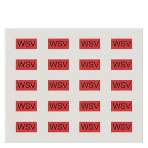 Siemens Beschriftungbogen rot 5UH1086
