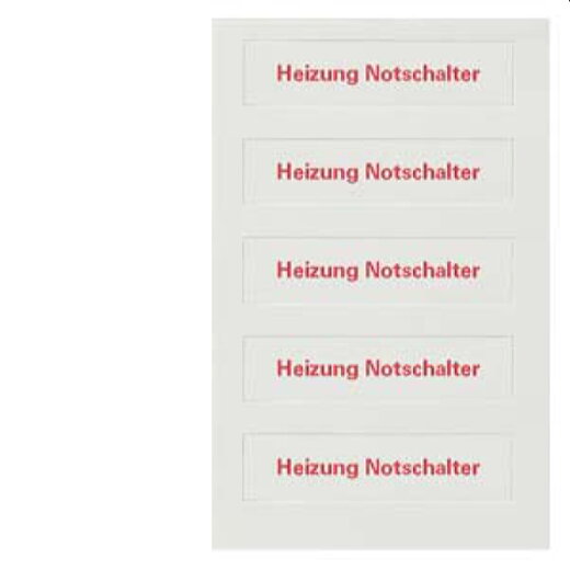 Siemens Beschriftungsfeldeinlage für Wippe 5TG1316