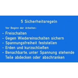 PROTEC.class Gebotszeichen PGZSR Fuenf Sicherheitsregeln