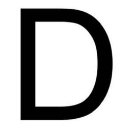 PROTEC.class Grossbuchstabe PZBD D schwarz H120mm