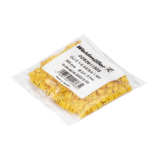 Weidmüller Leitermarkierer CLI C 3-6 gelb/schwarz Aufdruck 2 0253411508