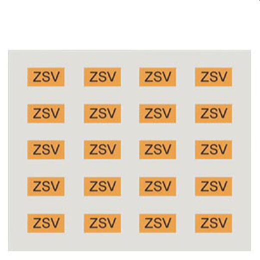 Siemens Beschriftungbogen orange 5UH1085