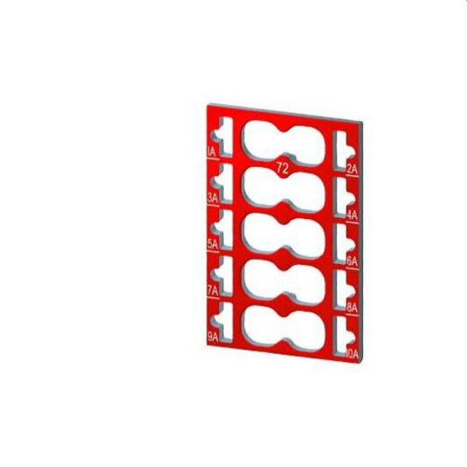 Siemens Schild ET 200SP 10xrot 6ES7193-6CP72-2AA0
