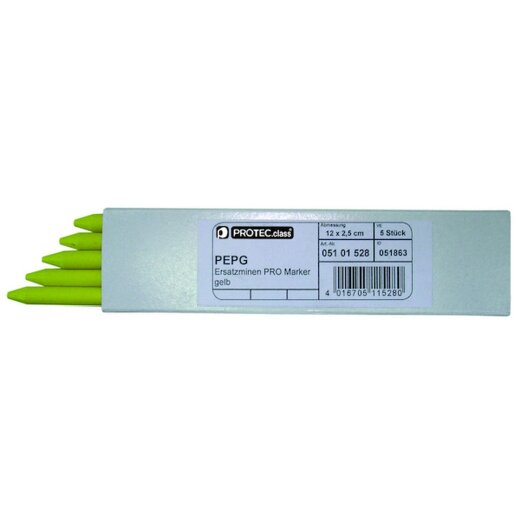 PROTEC.class Ersatzminen PRO Marker gelb PEPG mit 5 Minen 05101528