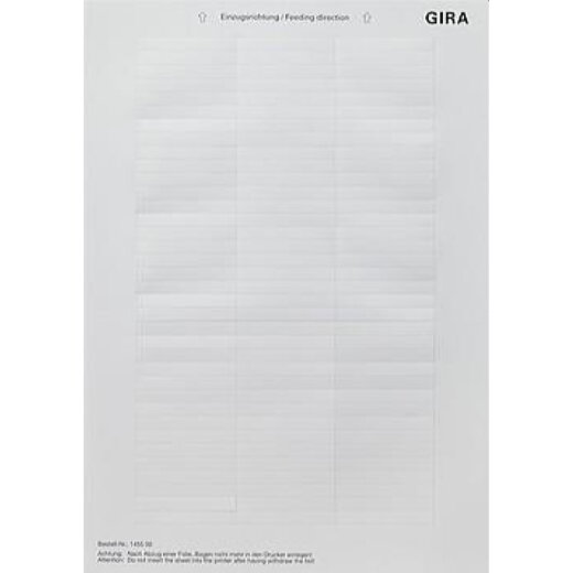 Gira Beschriftungsbogen 145500 51,2x7,0mm