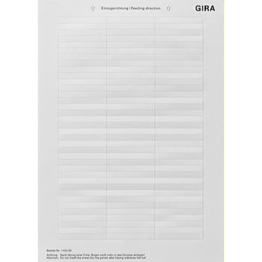 Gira Beschriftungsbogen 145300 54,5x7,0mm
