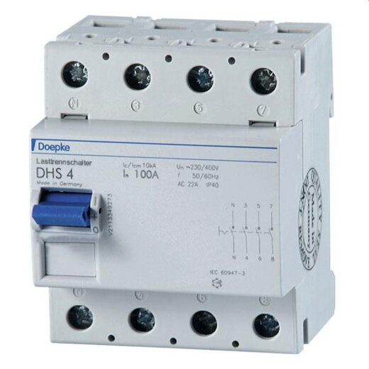 Doepke Hauptschalter DHS4 100-4 4polig 100A