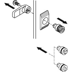 Schneider Electric Dreikant-Schlosseinsatz 8mm verchromt....