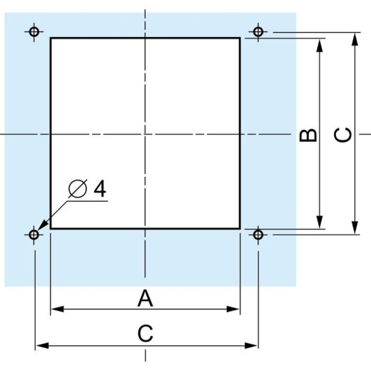 Schneider Electric Metallausgangsgitter 104x80mm Aussenabm. 120x120mm IP23 NSYCAG130X110LM