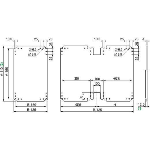 Schneider Electric Montageplatte POLYESTER F PLA 1000X700mm NSYPMA107