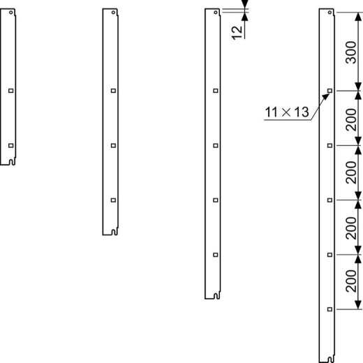Schneider Electric Träger f. Montage Platte o. 19-Rahmen H1250mm NSYSPLA125