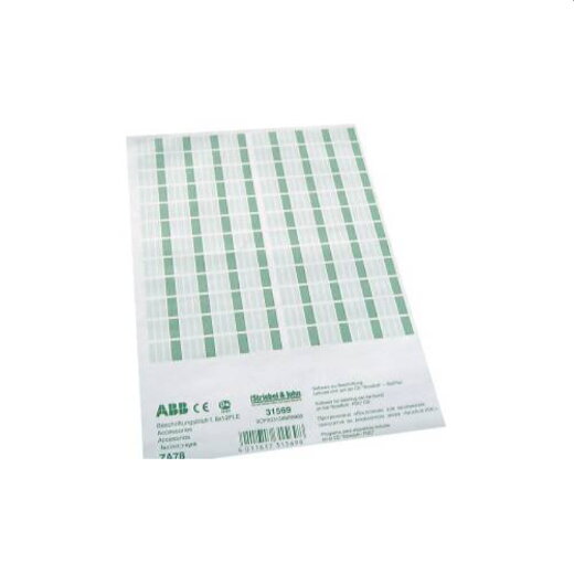 ABB Striebel & John Beschriftungsblatt ZA78 für 8x12 PLE 2CPX031569R9999