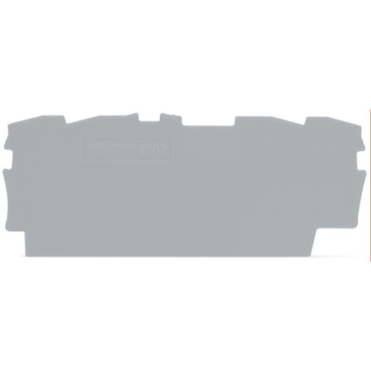 WAGO Abschlussplatte u. Zwischenplatte 2002-1491 für TOBJOB S grau