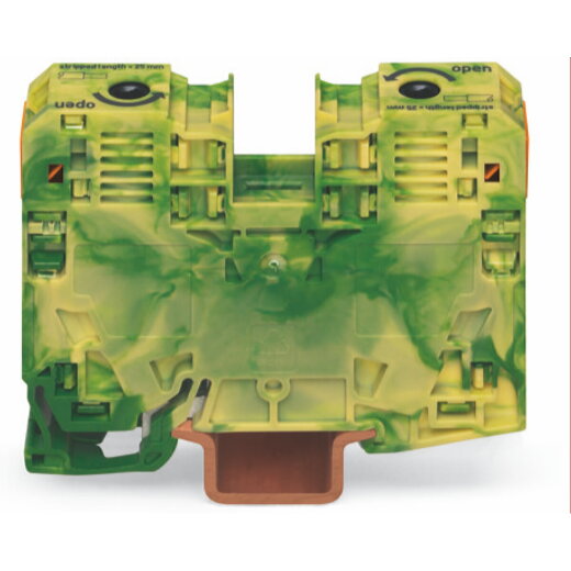 WAGO 2 Leiter Durchgangsklemme 285-137 35qmm grün-gelb