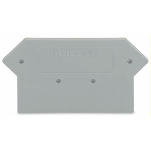 WAGO Abschlussplatte u. Zwischenplatte 280-330 grau