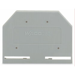 WAGO Abschlussplatte u. Zwischenplatte 280-301 grau