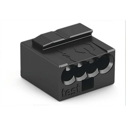 WAGO Verbindungsdosenklemme 4polig Micro 0,6-0,8qmm dunkelgrau