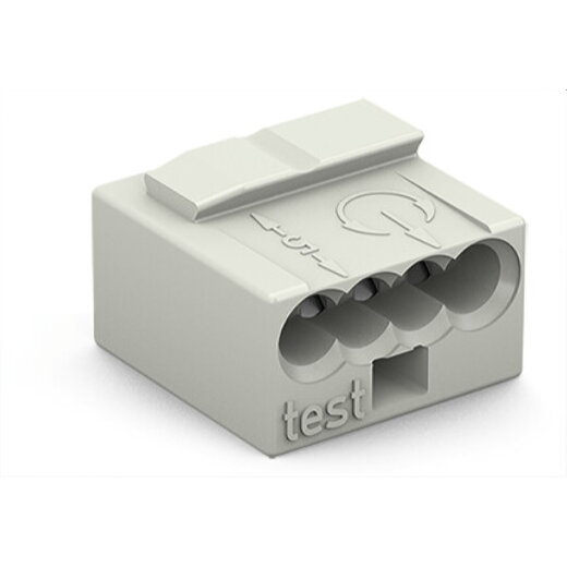 WAGO Verbindungsdosenklemme 4polig Micro 0,6-0,8qmm lichtgrau