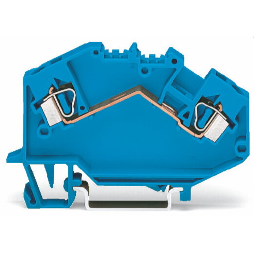 WAGO 2 Leiter Durchgangsklemme 781-604 4,0qmm blau