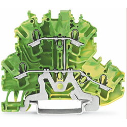 WAGO Doppelstockklemme 2002-2207 2,5qmm grau/gelb