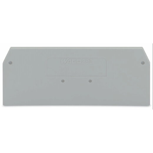 WAGO Abschlussplatte u. Zwischenplatte 280-324 grau