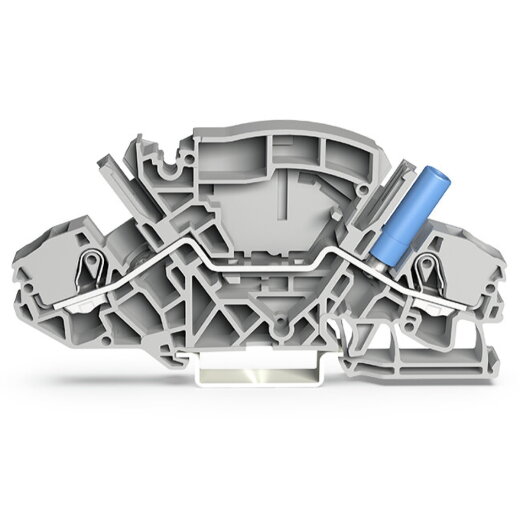 WAGO Durchgangsklemme 2-Leiter Prüfbuchse blau