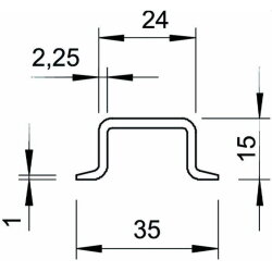 OBO Hutschiene 2069/15 2000x35x15 ungelocht