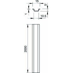 OBO Hutschiene 46277 GTP 2000x15x5 ungelocht