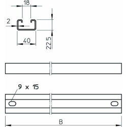 OBO Profilschiene MS4022P0992FT als Sprosse verwendbar