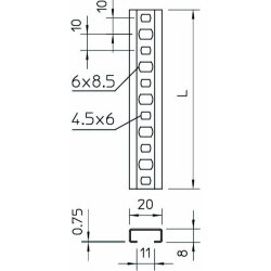OBO Profilschiene CL2008P2000FS gelocht