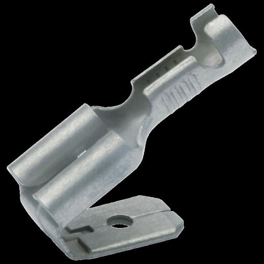 Klauke Flachsteckhülse n. DIN 6,3x0,8mm 1,5-2,5qmm VZ stahl 1730ST