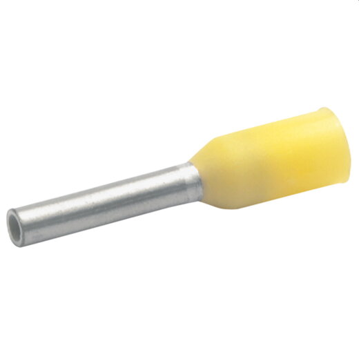 Klauke Aderendhülse n. DIN 0,25qmm 6mm hellgelb VZ isoliert 1676