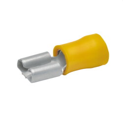 Klauke Flachsteckhülse n. DIN 6,3x0,8mm 4-6qmm gelb...