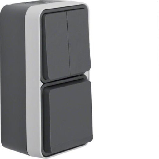 Berker Kombination M347903515 Serienschalter/Steckdose SCHUKO