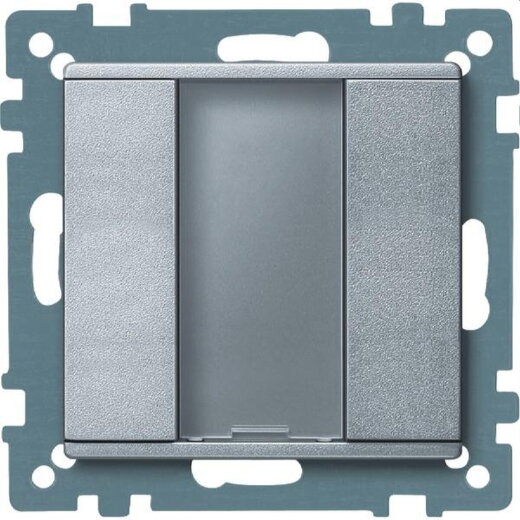 Merten Taster 627560 1fach aluminium System M
