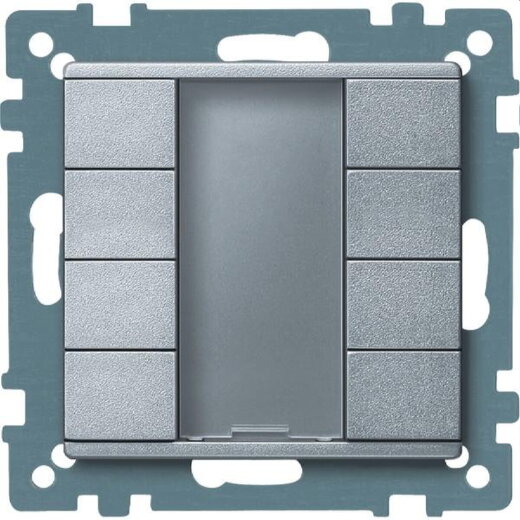 Merten Taster 627860 4fach aluminium System M