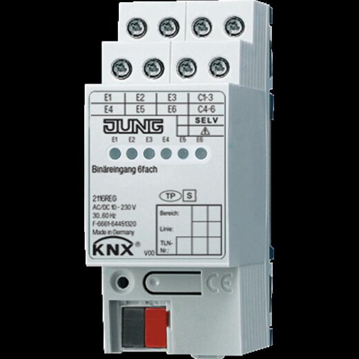Jung KNX Binäreingang 6fach 2116REG
