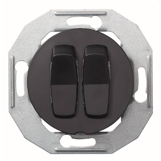 ELSO Serienschalter WDE011216 mit Zentralplatte sw Renova