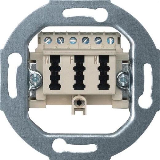 Merten Anschlussdose 465236 TAE 3fach 3x6 NFN weiss