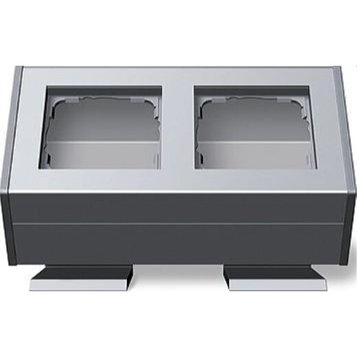 Gira Profil 119226 2fach + Winkel 55 Aluminium