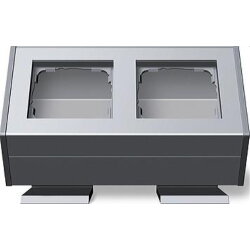 Gira Profil 119226 2fach + Winkel 55 Aluminium