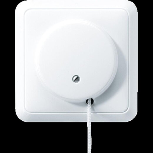 Jung Zug-Wechselschalter mit integriertem Rahmen, Serie CD, alpinweiß 5506ZUWW