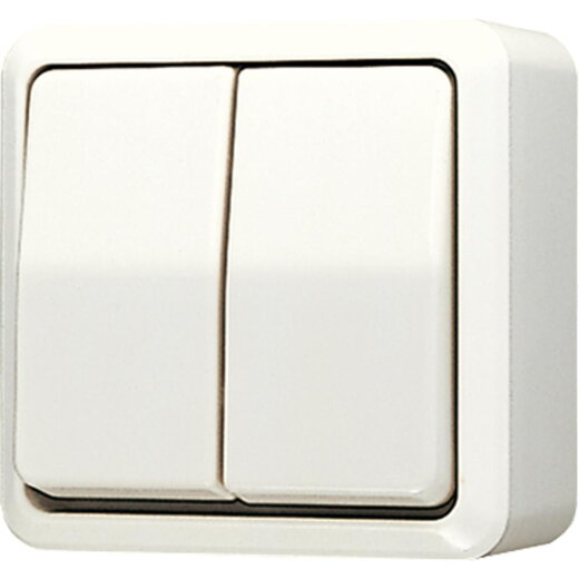 Jung Wippschalter, Serien, 10 AX 250 V ~, AP 600, weiß 605A