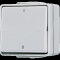 Jung Wippschalter, Aus 2-pol., 10 AX 250 V ~, IP 44, WG 600 602W