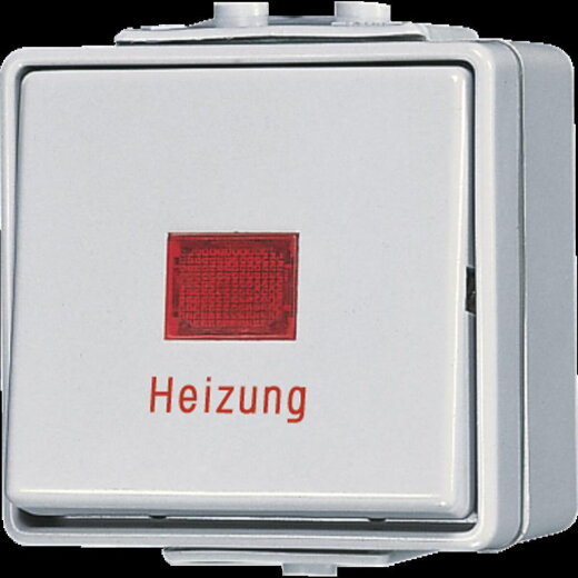 Jung Heizungsschalter, Universal Aus-Wechsel, 10 AX 250 V ~, IP 44, WG 600 606HW