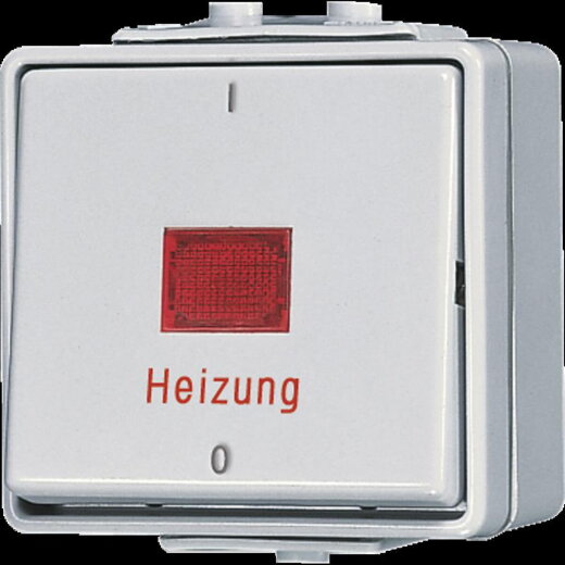 Jung Heizungsschalter, Aus 2-pol., 10 AX 250 V ~, IP 44, WG 600 602HW
